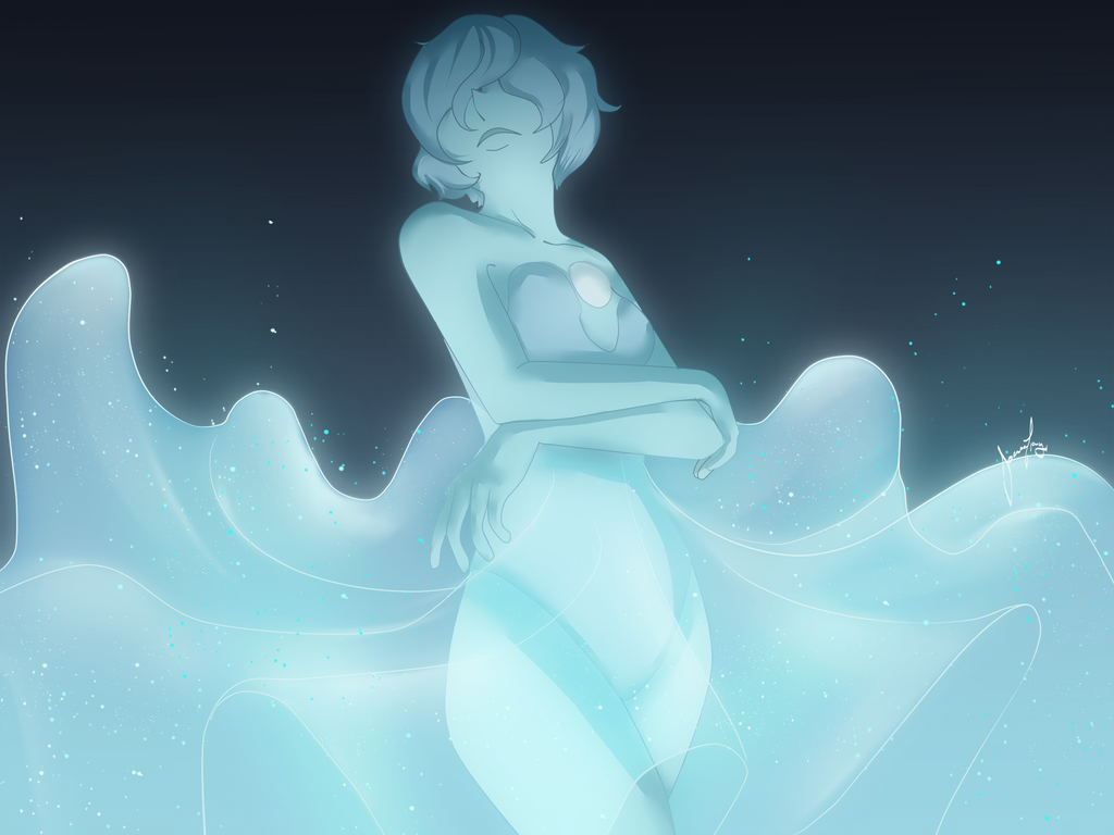 I loved the new pearls that appeared this week on the show (Out pearl will always be bae, tho) and Blue Pearl's design was really nice, so I gave it a try. It ended up being really dramatic, But I ...