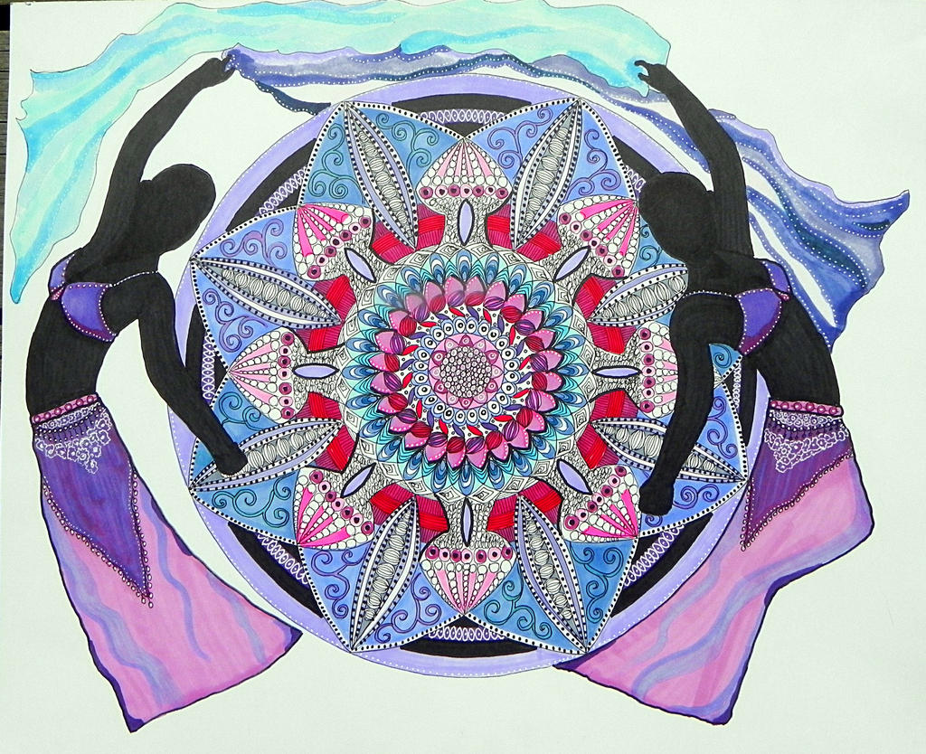 First belly dance mandala (traditional) by Lou-in-Canada on DeviantArt