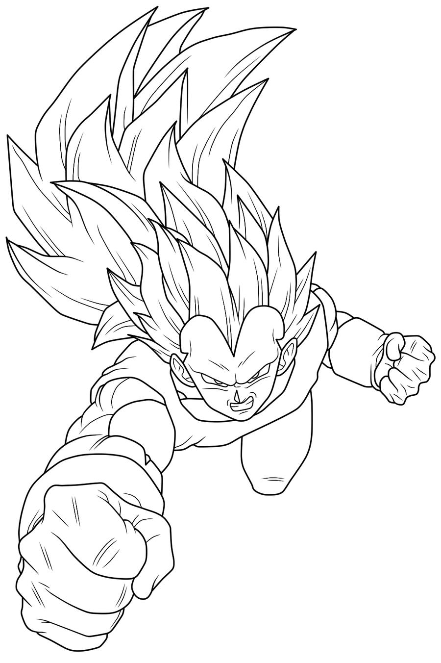 Download Vegeta Ssj3 Pages Coloring Pages