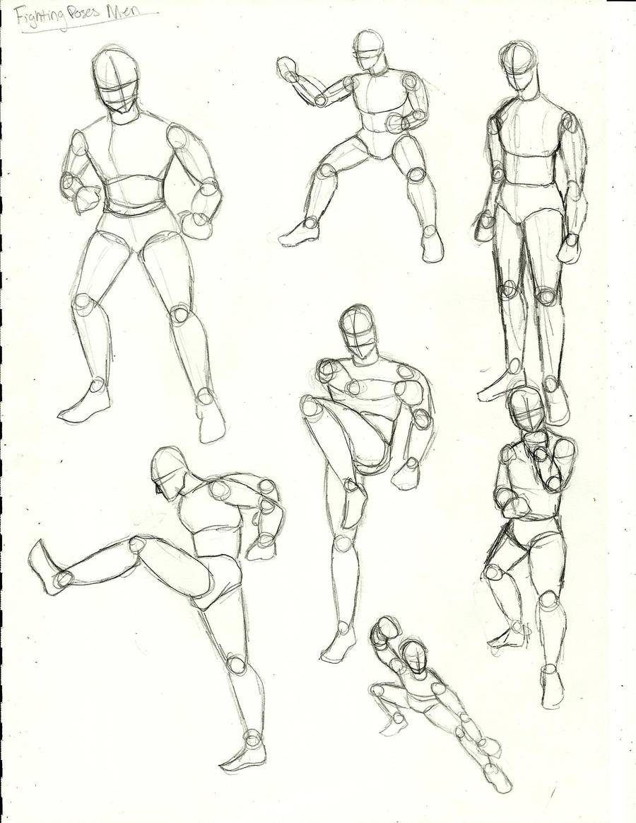 Fighting poses Men by WickedlethalInc on DeviantArt