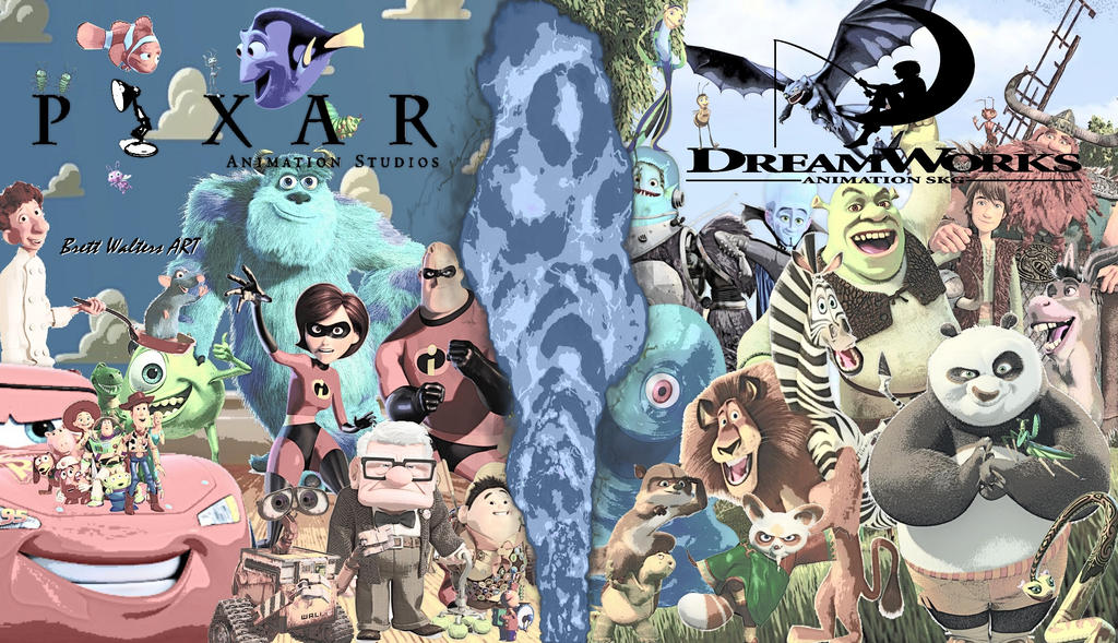 Pixar vs Dreamworks Wallpaper by GeekTruth64 on DeviantArt