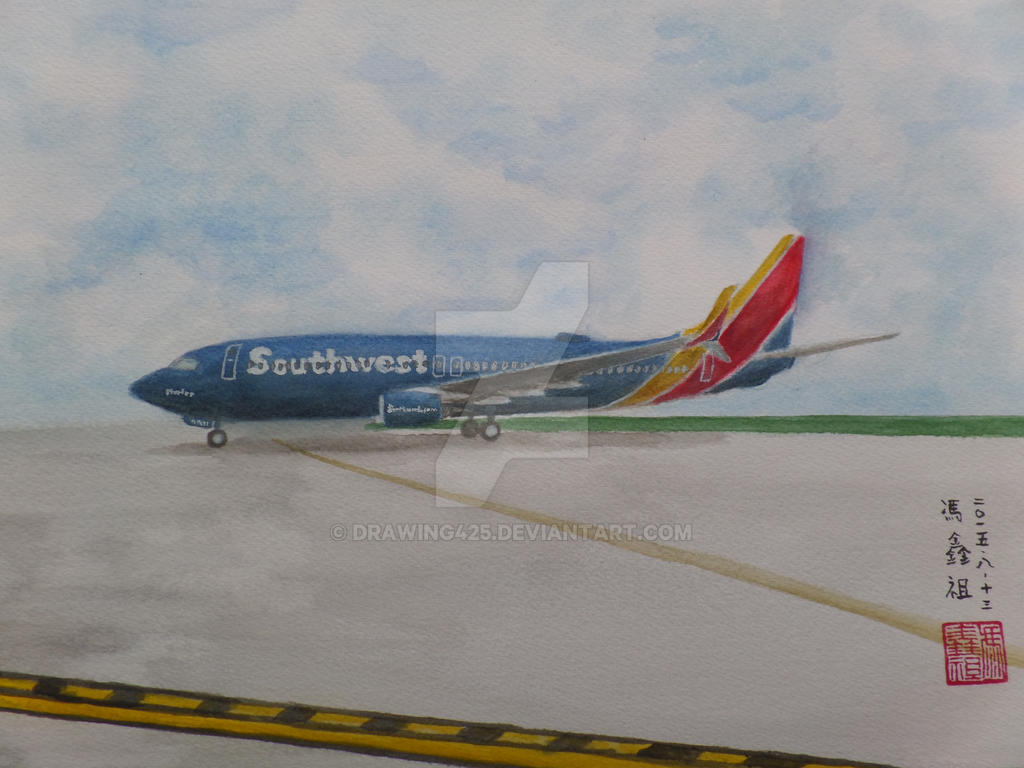 Southwest Airline plane 2 by drawing425 on DeviantArt