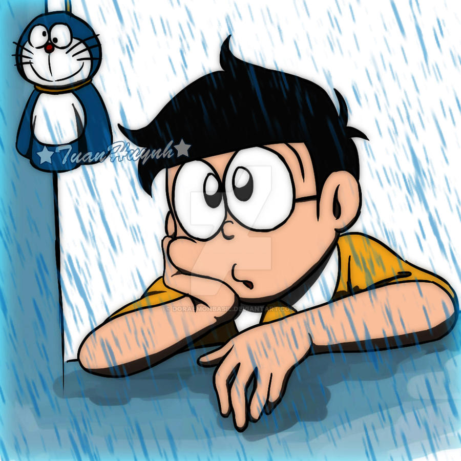 Nobita Rain Day by doraemonbasil