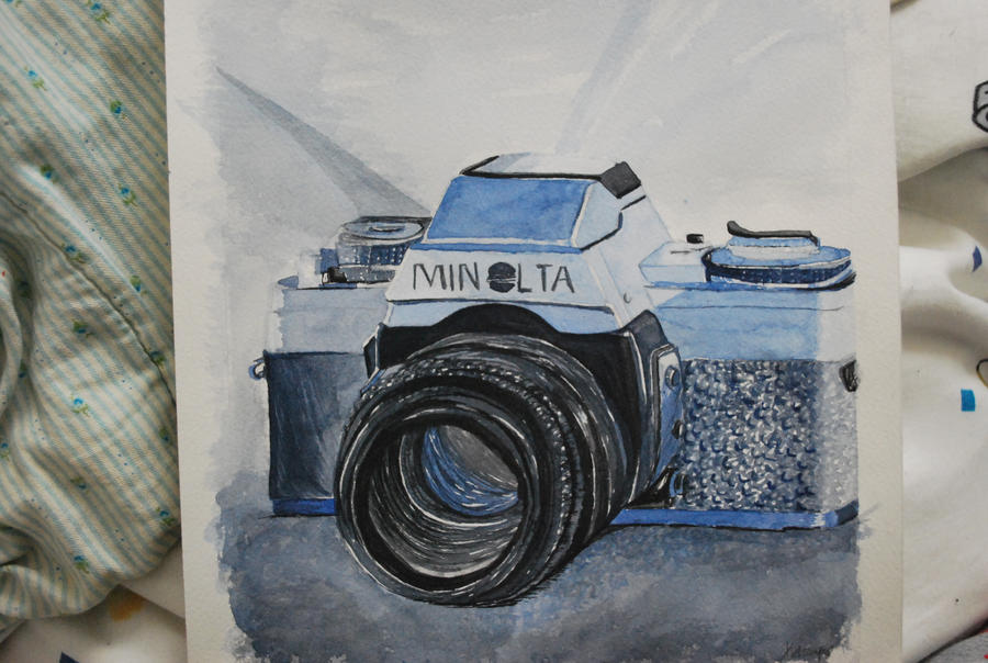 watercolor camera painting by rainbowspew on DeviantArt