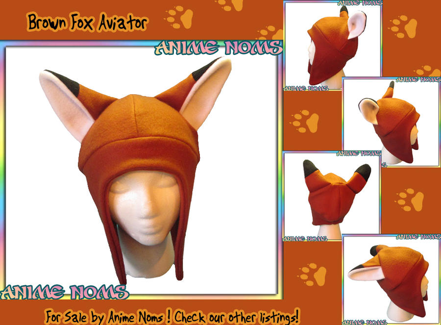Brown Fox Fleece Aviator Hat by AnimeNomNoms on DeviantArt