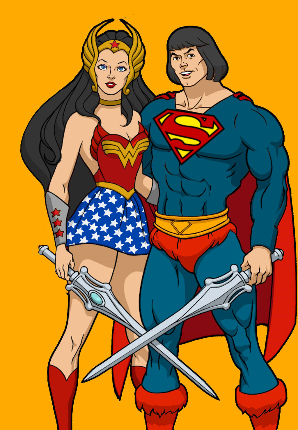 divers travaux  reparations maj 30 avril fin du  ptit groot en page 4 - Page 3 She_ra_and_he_man_as_wonder_woman_and_superman_by_brandtk-d9j7r4i