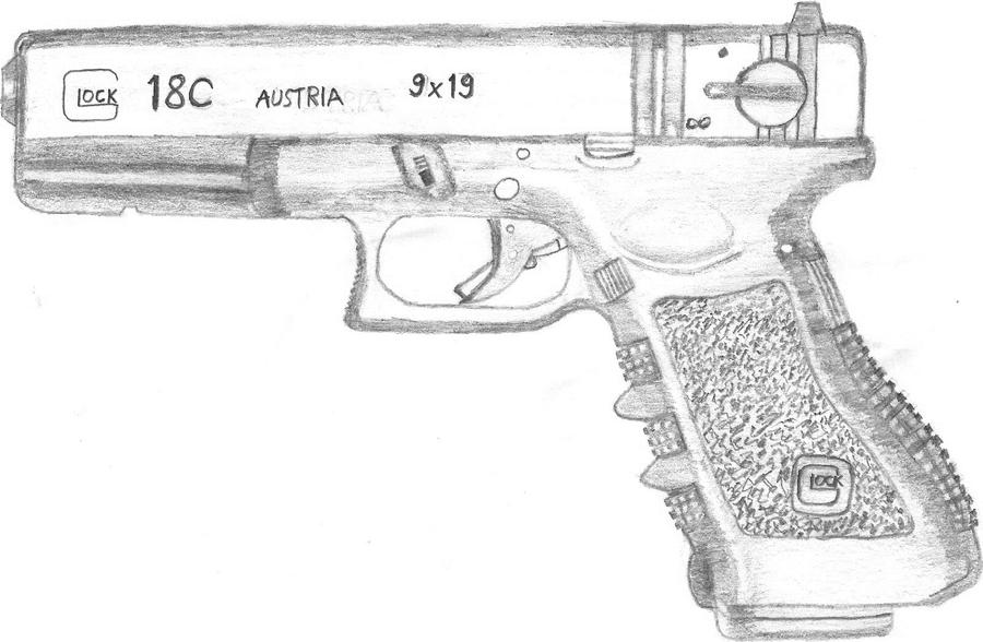 Glock 18c firearm by Poysted on DeviantArt