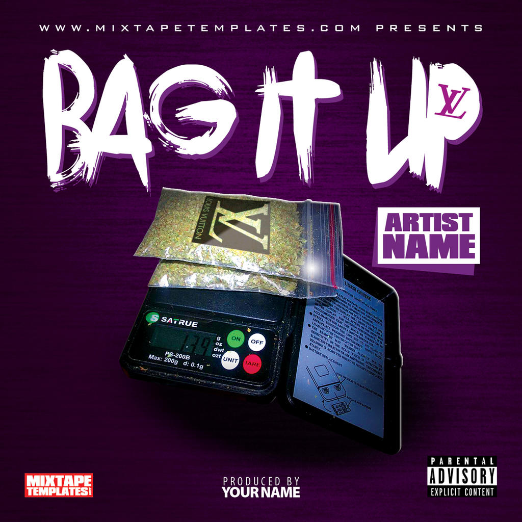''Bag It Up'' Mixtape Cover Template by FilthyTheDesigner