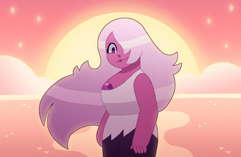 Had to draw my girl Amethyst in all her "ding dong sunshine future" glory.