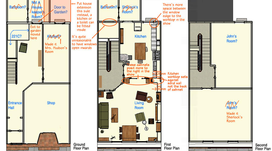 221B Baker Street Plans 02 by folha5eca on DeviantArt