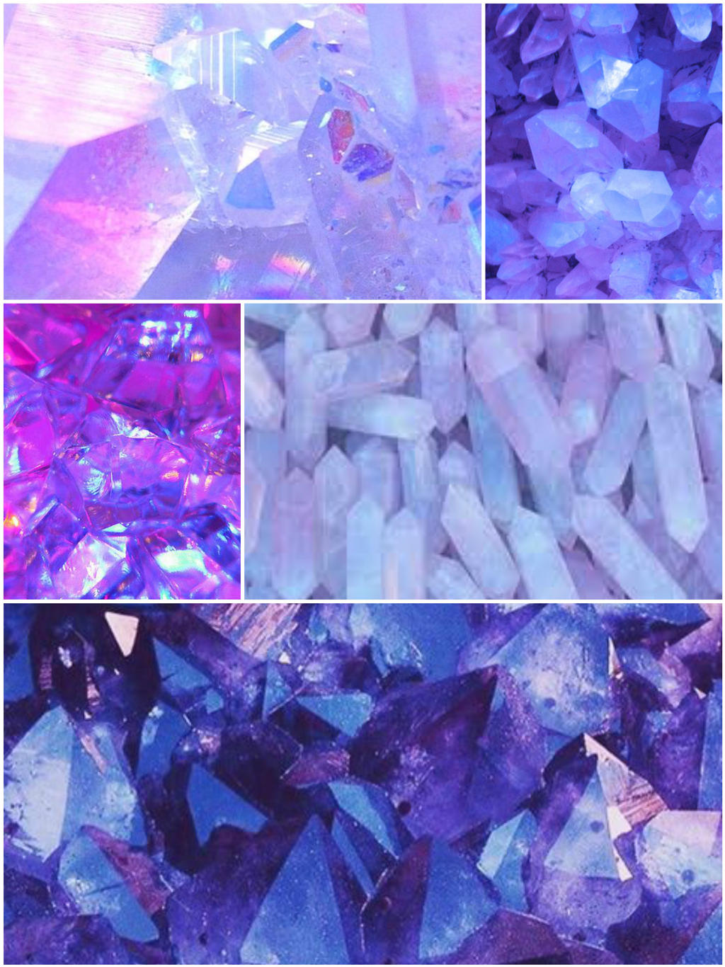 Purple Blue and Pink Crystal Aesthetic Collage by CottonCandyCookies on ...