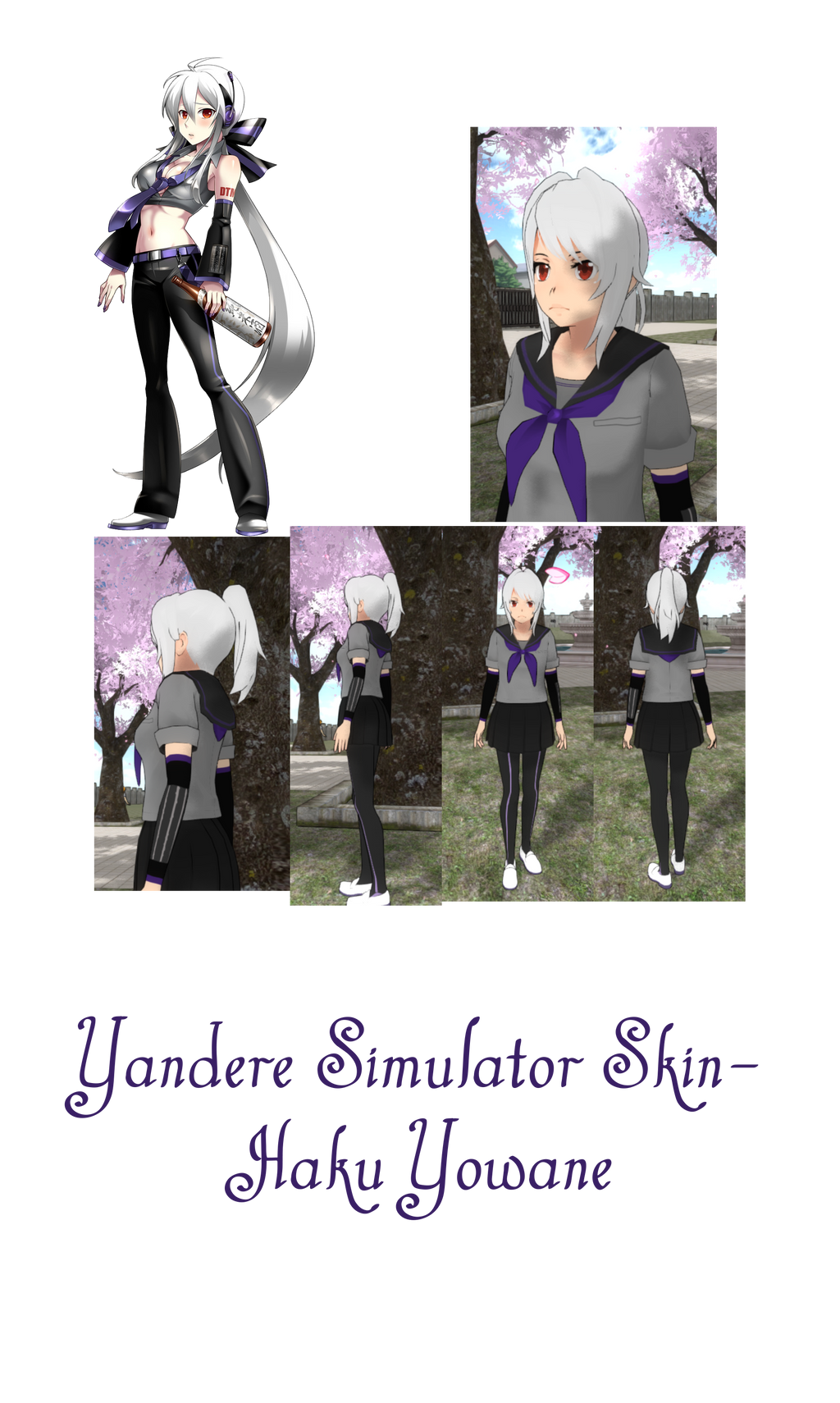 Yandere Simulator Haku Yowane Skin By Imaginaryalchemist On Deviantart