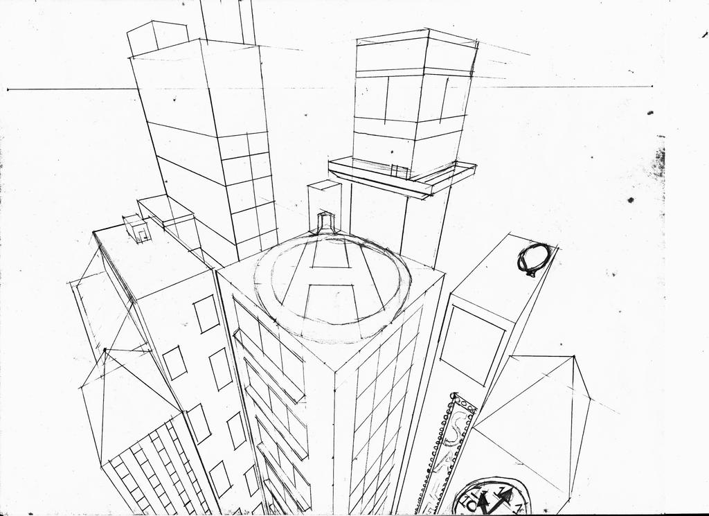 3 point perspective bird's eye buildings by Davian714 on 
