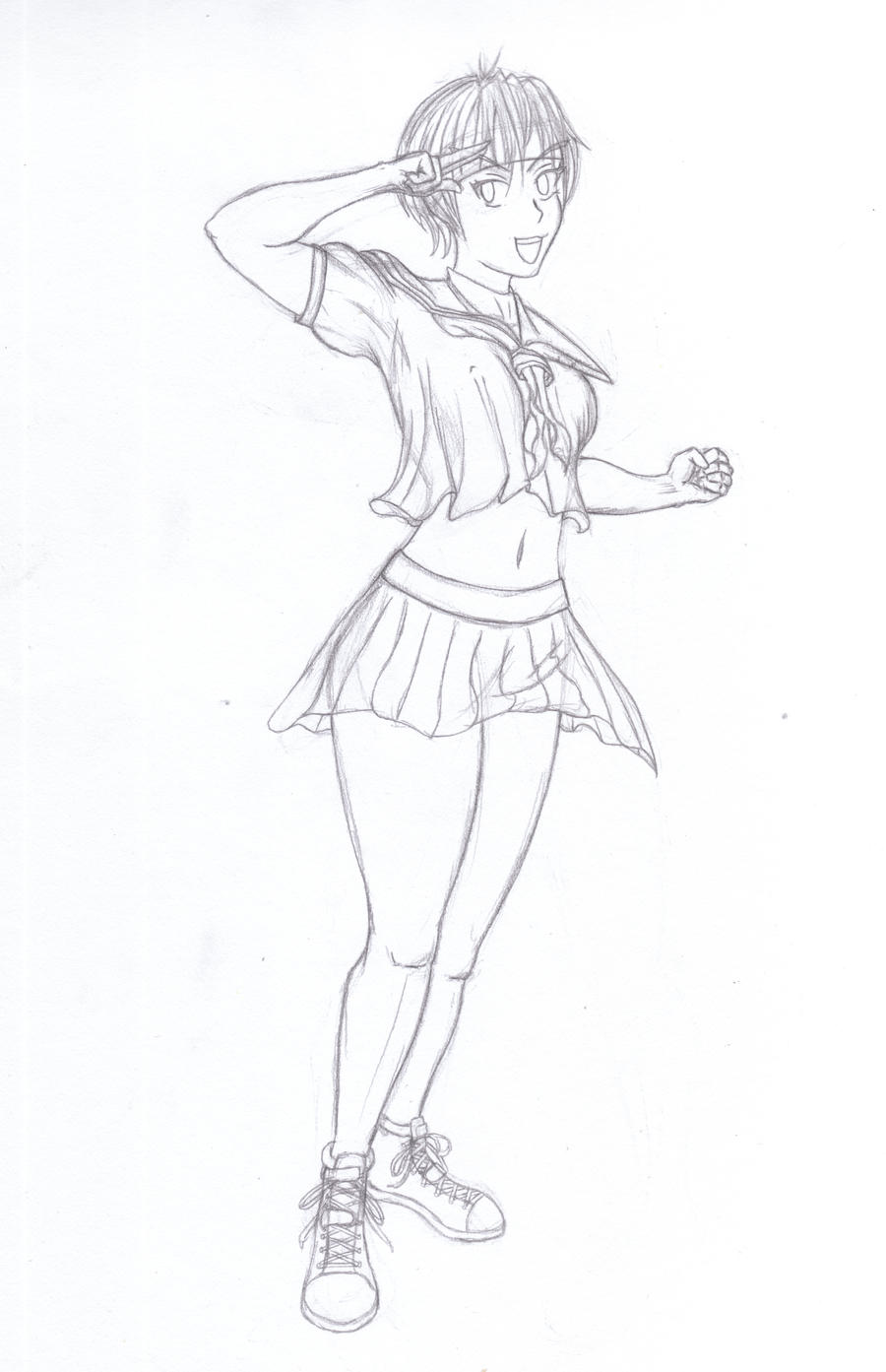 Sakura Street Fighter Sketch by Visualiart on DeviantArt
