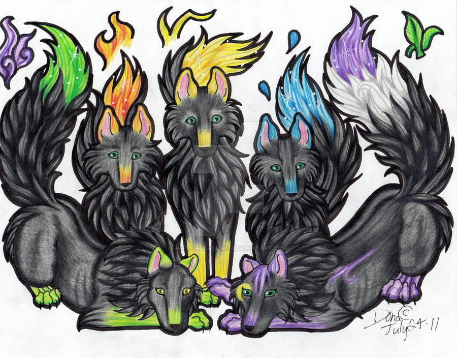 .:Elemental Wolves:. by ArticWolfSpirit on DeviantArt