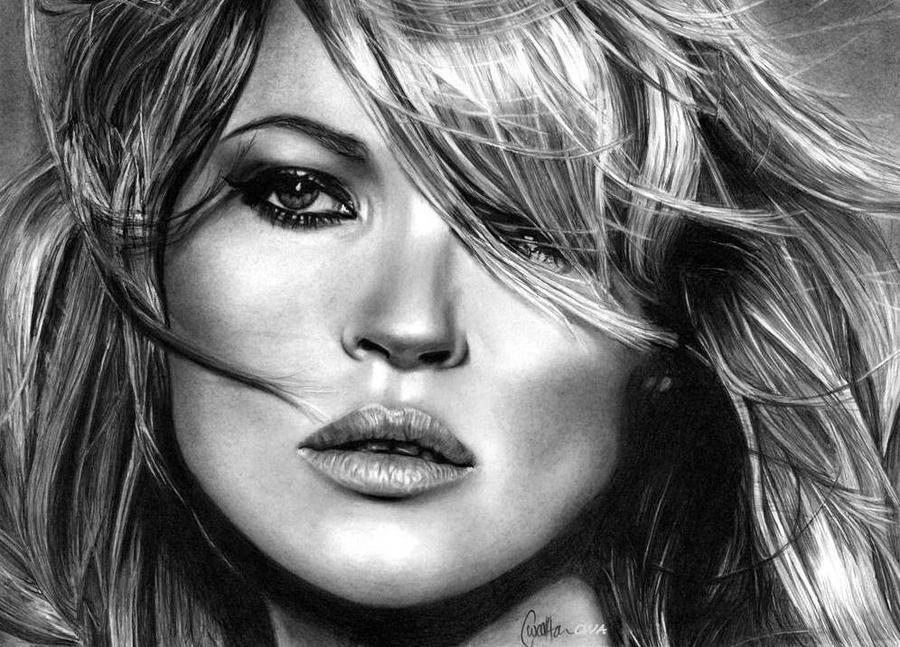 Kate Moss by ChrisWoottonArt