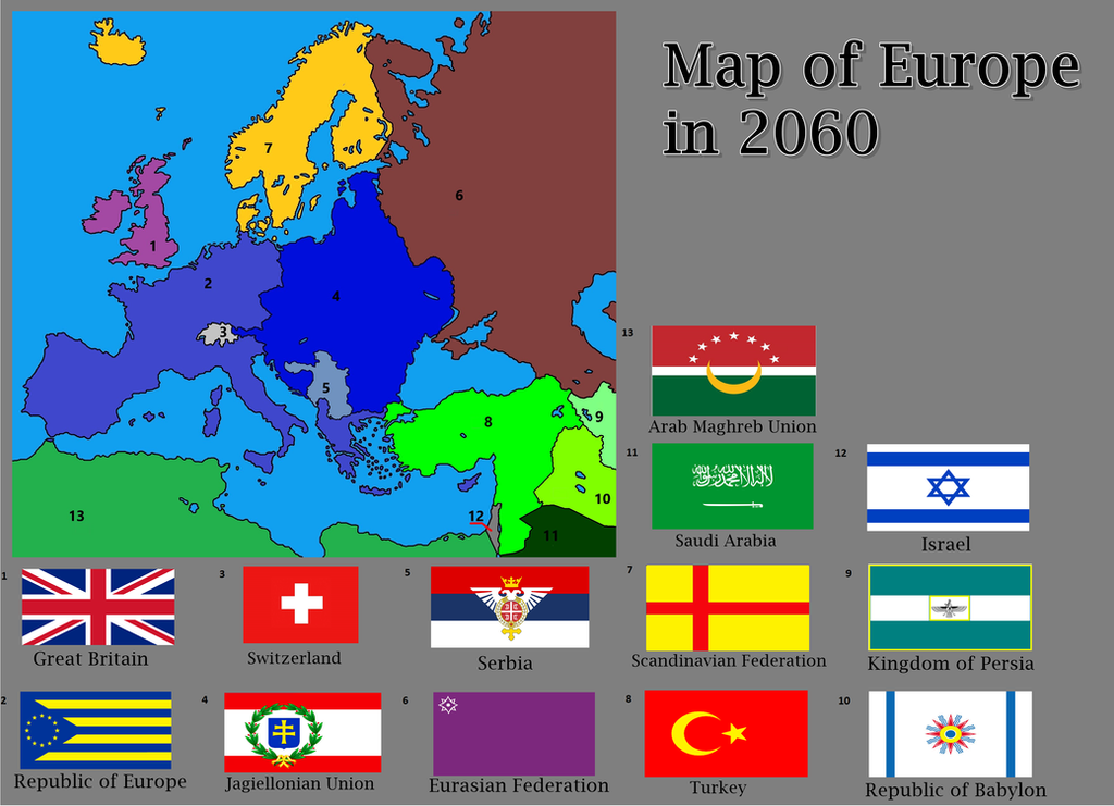 Map of Europe in 2060 by Rzeczpospolita2018