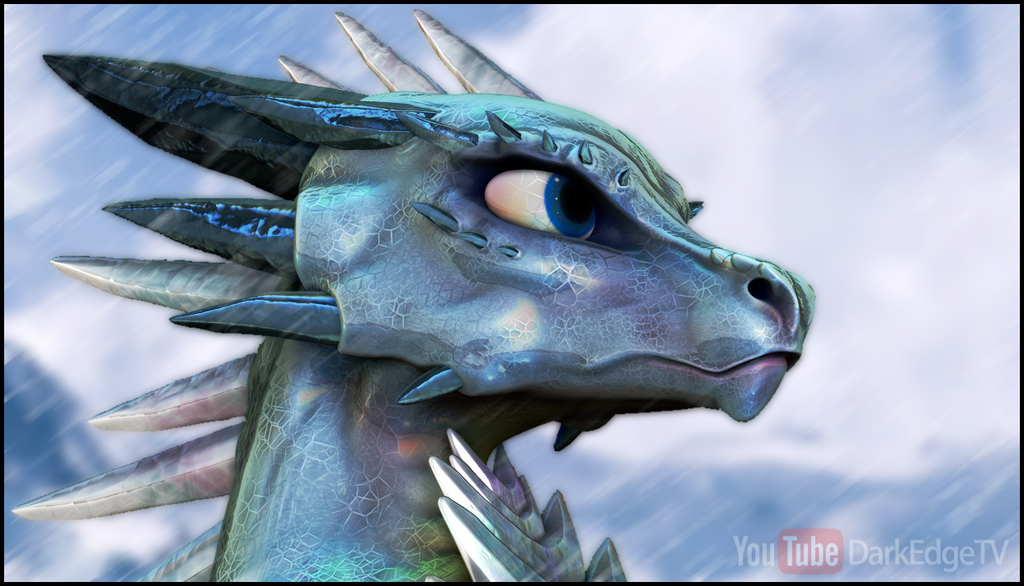 ZBrush - ''Beryl'' Gemstone Dragon Bust by Rebecca1208