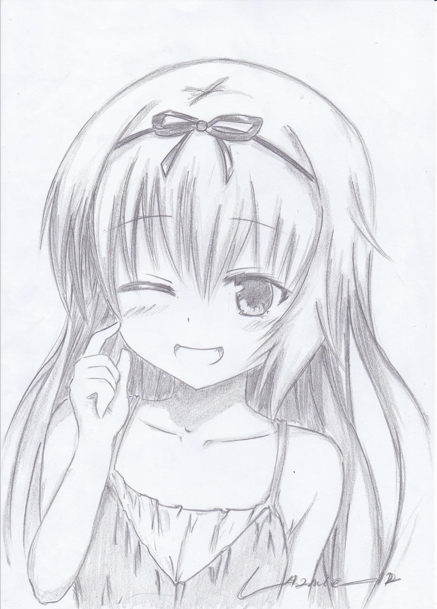 Cute Anime Girl Drawing Easy gambar ke 19