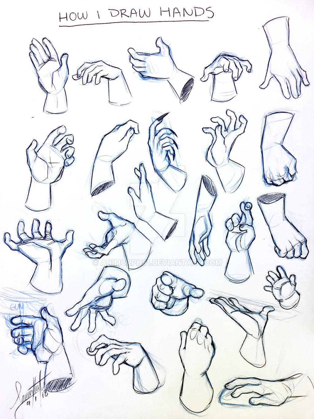 How I Draw Hands by Animorphs1 on DeviantArt