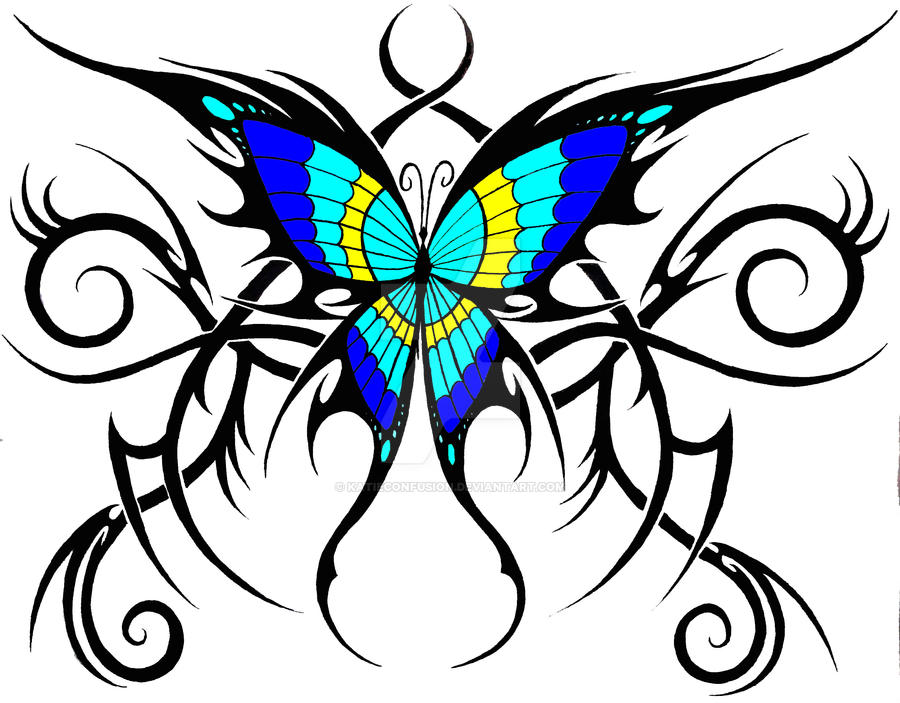 tribal butterfly by KatieConfusion on DeviantArt