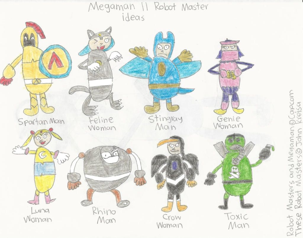 Megaman 11 Robot Masters by TUFFAgentShepherd on DeviantArt
