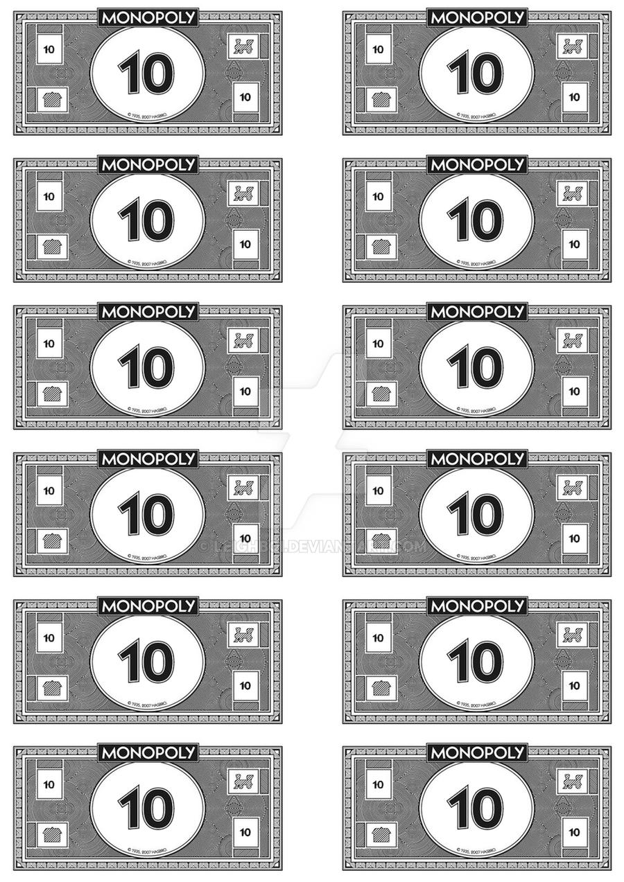 Monopoly Money 10's by Leighboi on DeviantArt