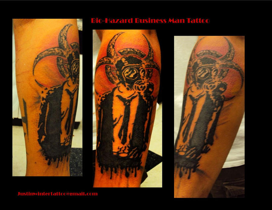 Bio Hazard Business Man Tattoo by JustinWinterdesign on DeviantArt