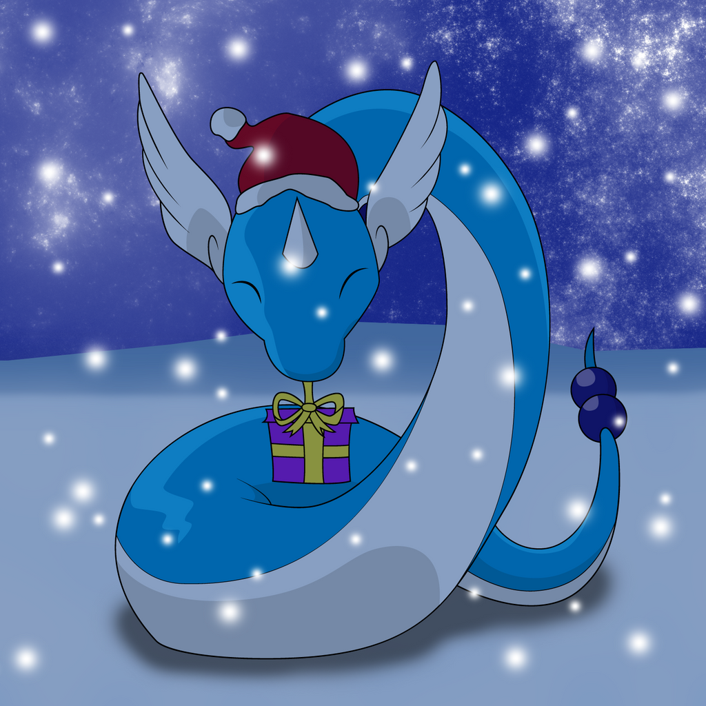 Dragonair's season greetings by ZeFrenchM on DeviantArt