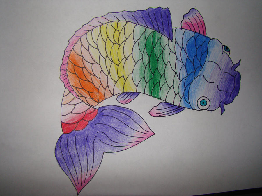 Rainbow Koi Fish by JessNicoleCreations on DeviantArt