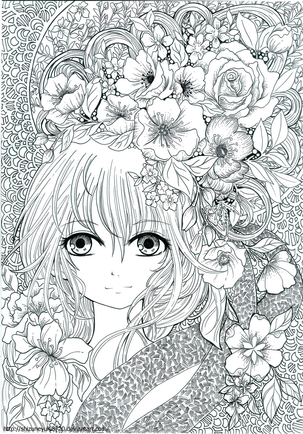 Download Adult coloring book: Floral Fantasy (Page 20) by shizuneyuki8720 on DeviantArt