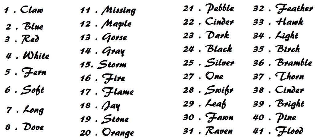 Warrior Cats Herb List And Uses