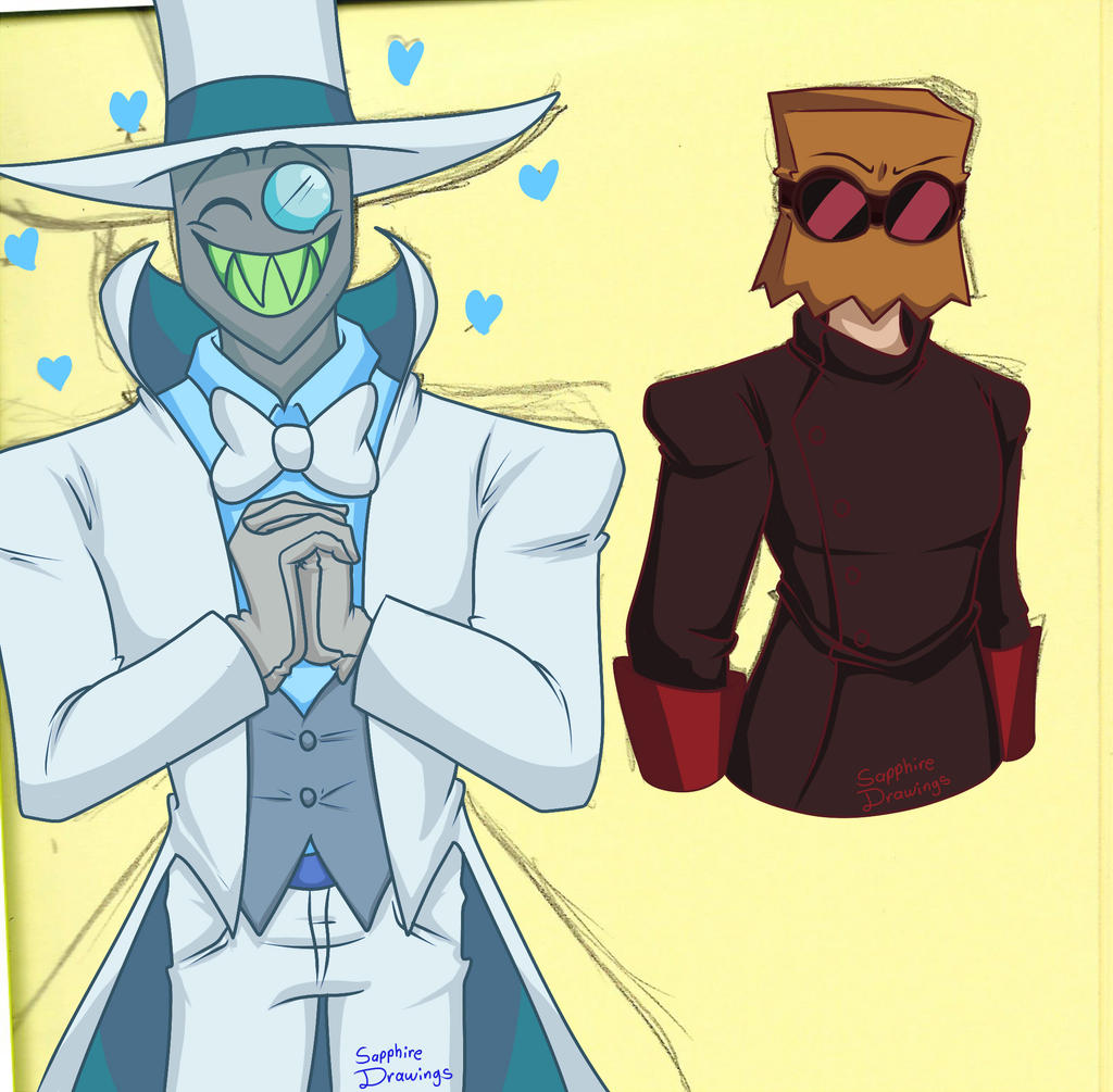 White Hat and Evil Flug by SapphireDrawings on DeviantArt