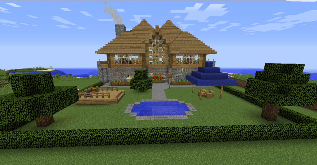 Minecraft House (Back Yard) by Herobrine2349 on DeviantArt