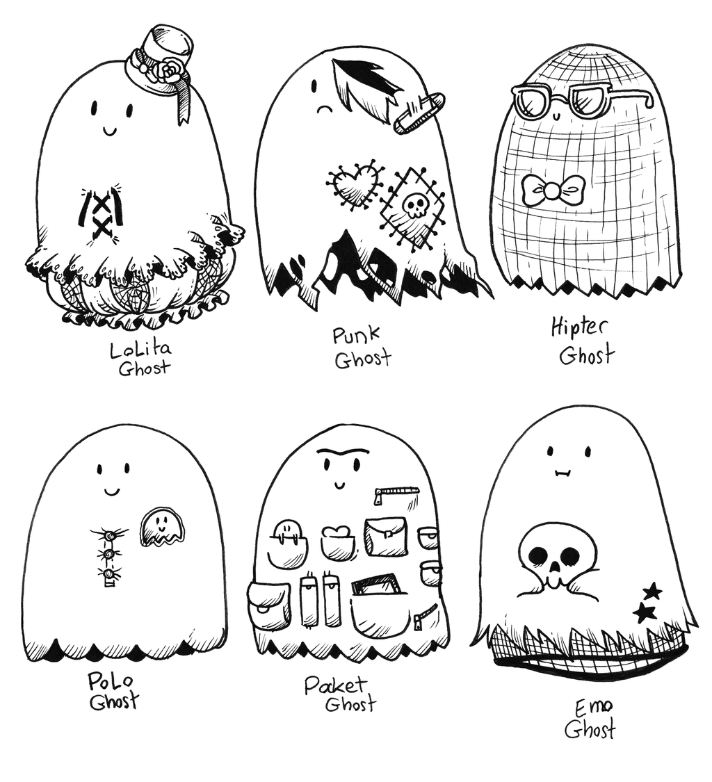 Fashion Ghosties by secondlina on DeviantArt