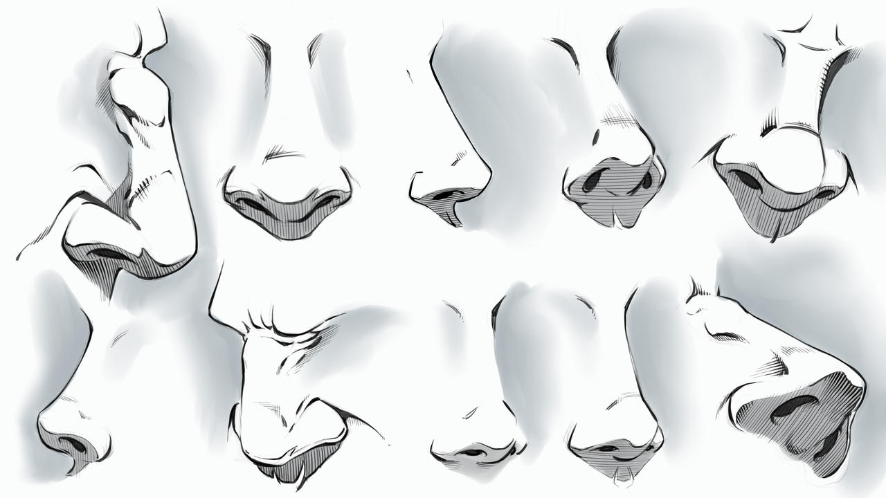 Comic Style Noses Various Angles by robertmarzullo on