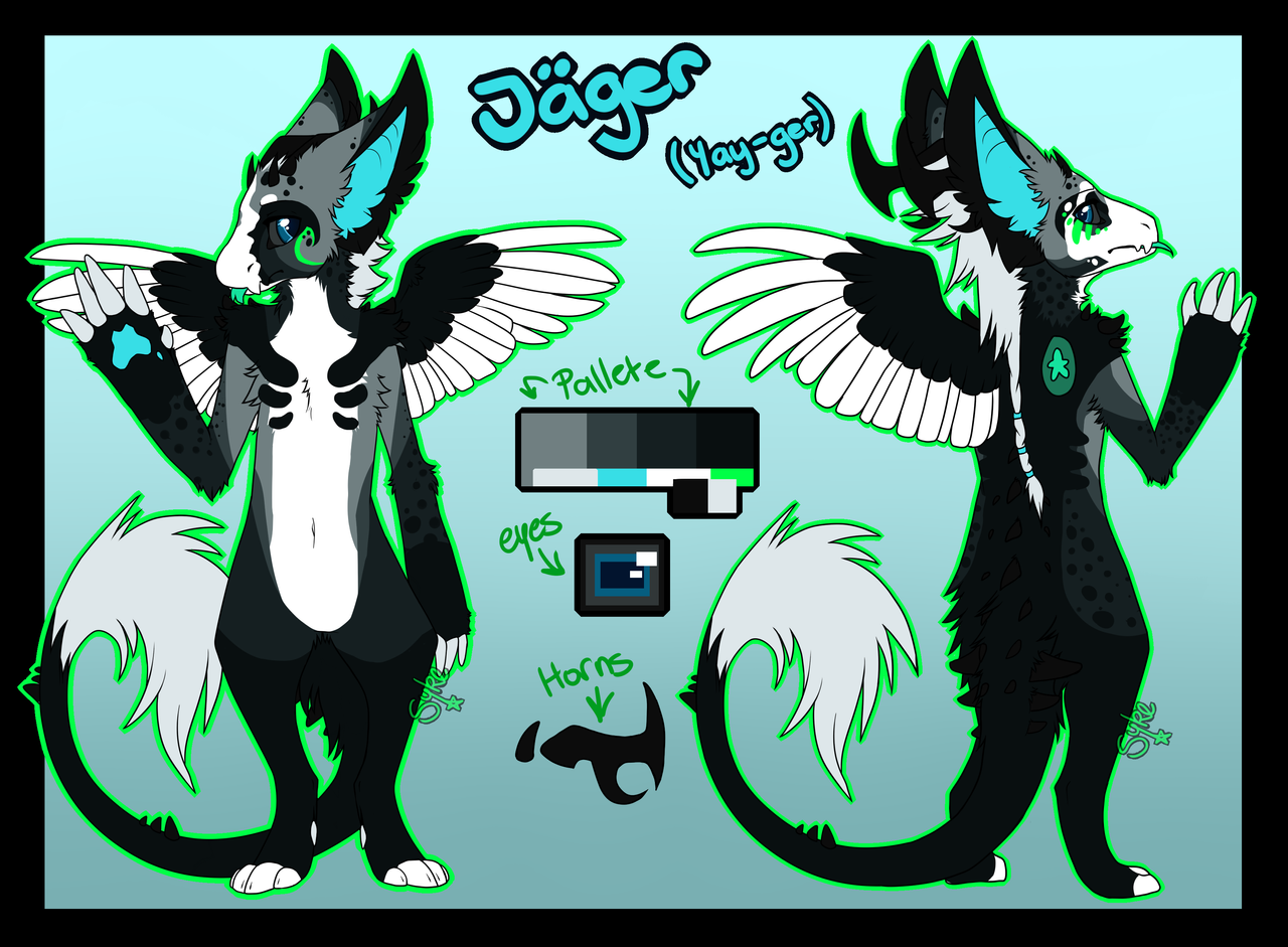 Jager (yay-ger) [Dutch Angel Dragon] [Ref-Sheet] by ProtoSykeLegacy on