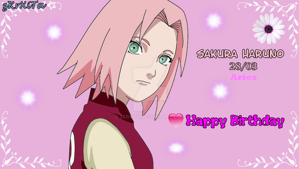 Sakura Haruno - Happy Birthday by zKrXiTa on DeviantArt