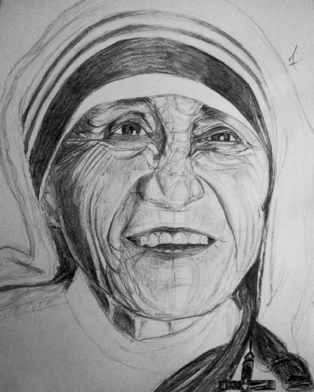 Cartoon Mother Teresa Drawing Easy : Teresa Mother Drawing Joens Greg ...