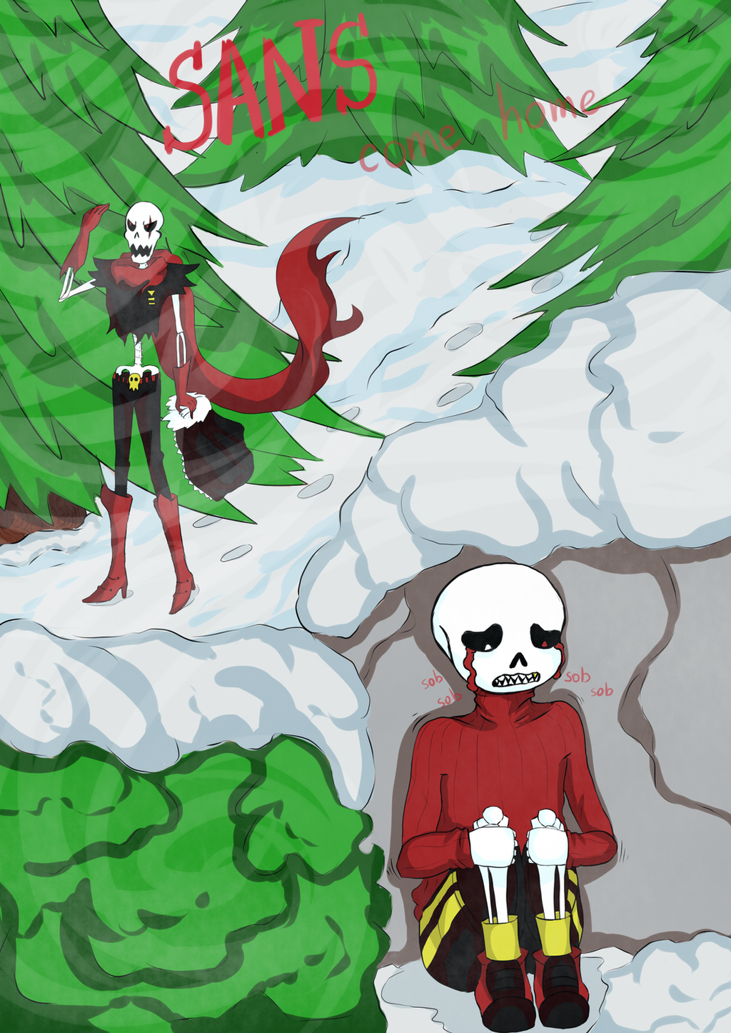 Underfell Sans and Papyrus by Haodz on DeviantArt