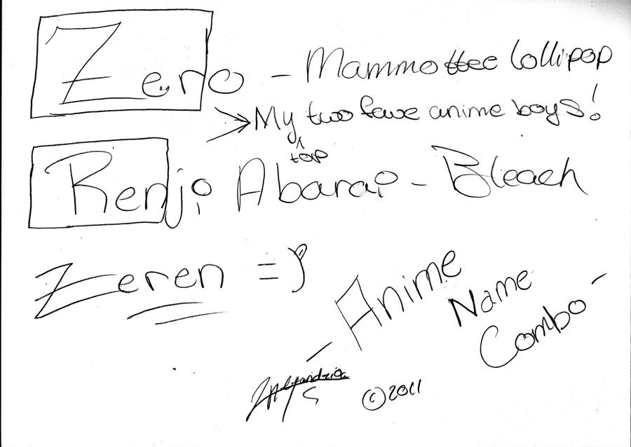 Anime Name Chart- Zeren by ZerenSapphire on DeviantArt