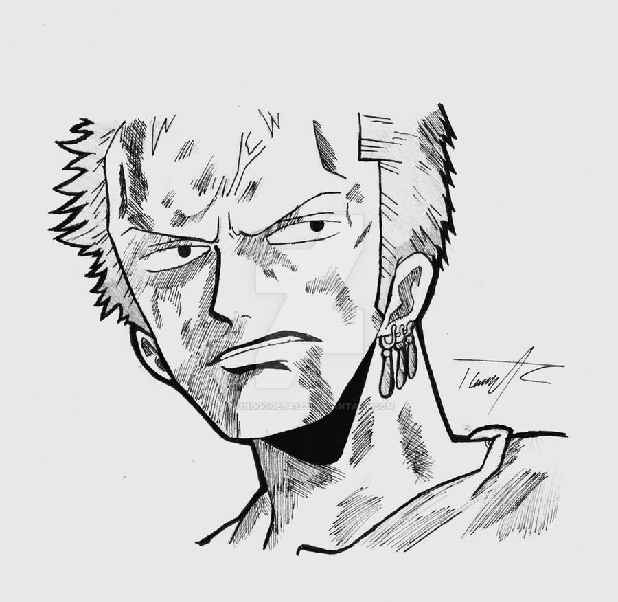Zoro Face Drawing Easy
