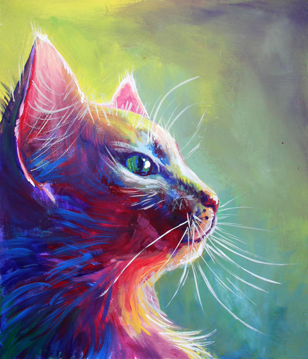 Colorful Cat 1 by San-T on DeviantArt