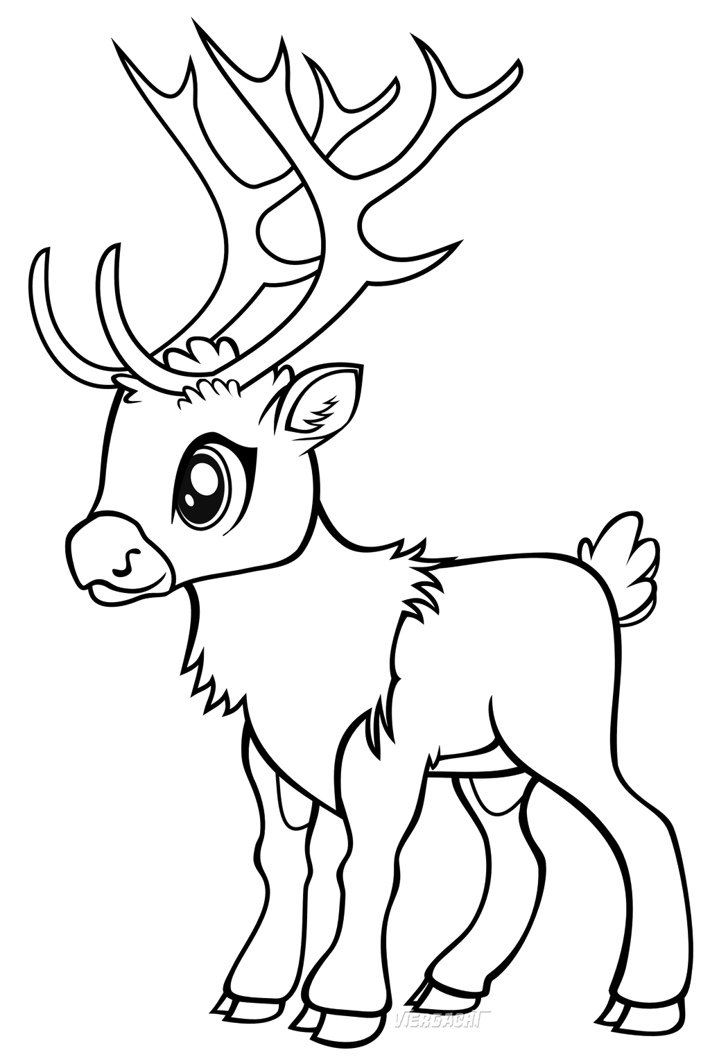59 Images Luxury Reindeer Cute Christmas Coloring Pages