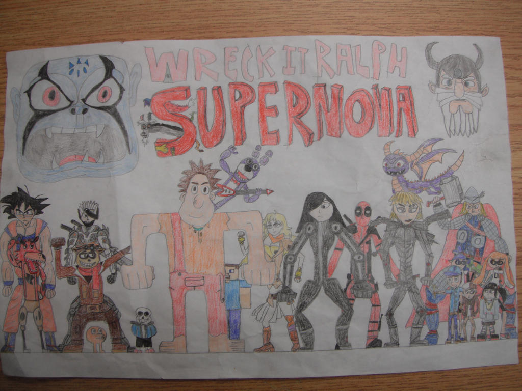 Wreck It Ralph SUPERNOVA! Colored Poster by rockeyrolley