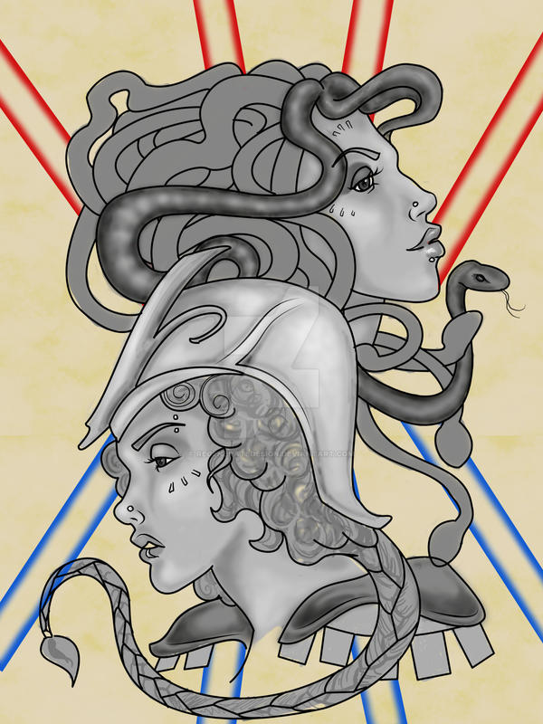 Athena and Medusa by RegenerateDesign on DeviantArt