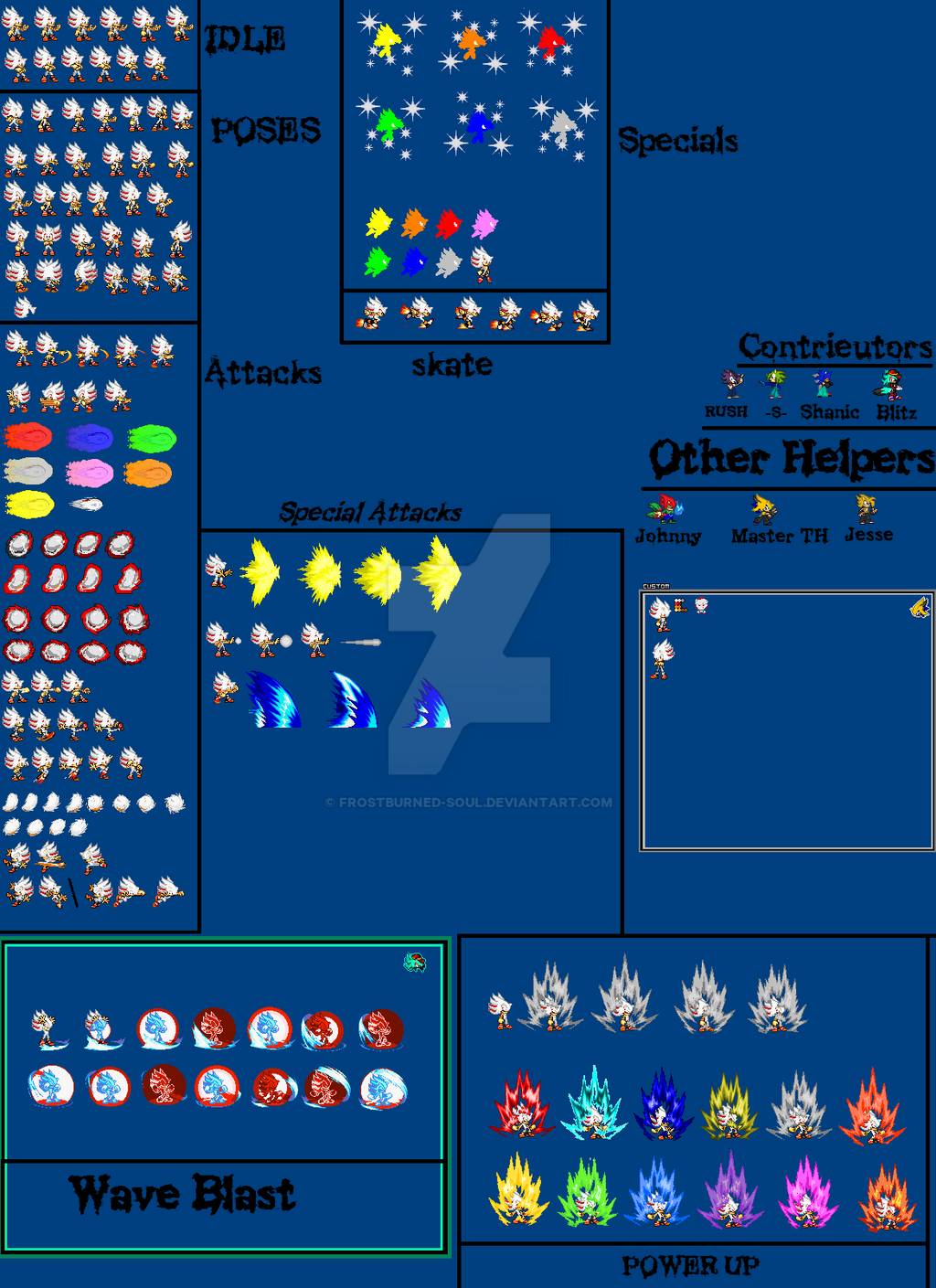 hyper shadic the legend sprite sheet updated by