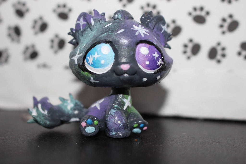 LPS Littlest Pet Shop Custom Galaxy Cat Trade by KibachuTheWolf on