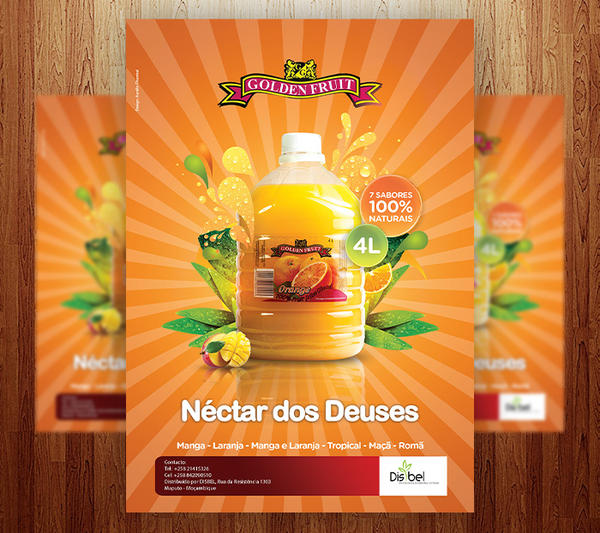 Golden Fruit Juice Ad Posters by Grandelelo on DeviantArt