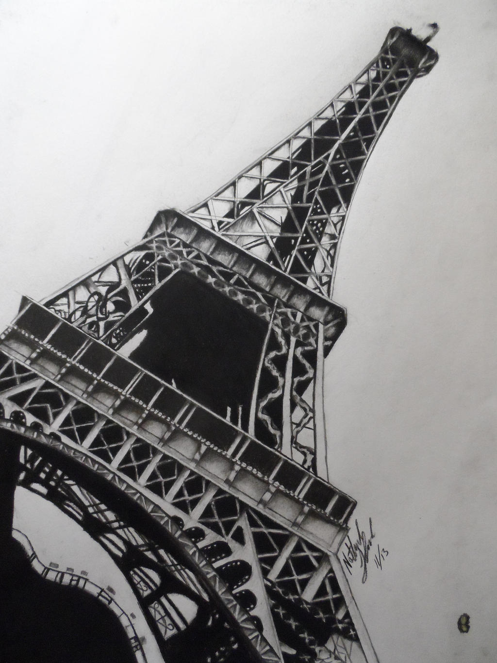 Realistic Eiffel Tower Drawing by thenewsketch on DeviantArt